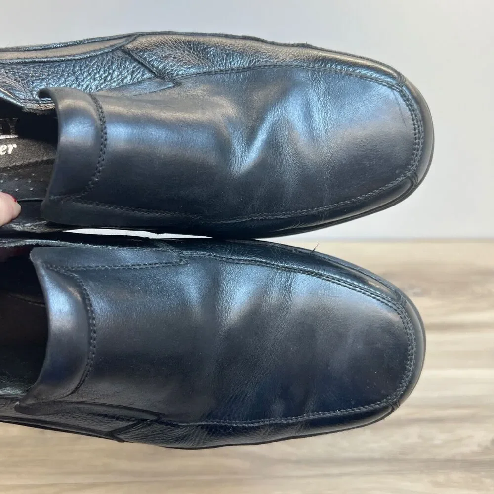GDefy Gravity Defy Marseille Men Shoes Black 12 Leather‎ Slip On Comfort Loafers